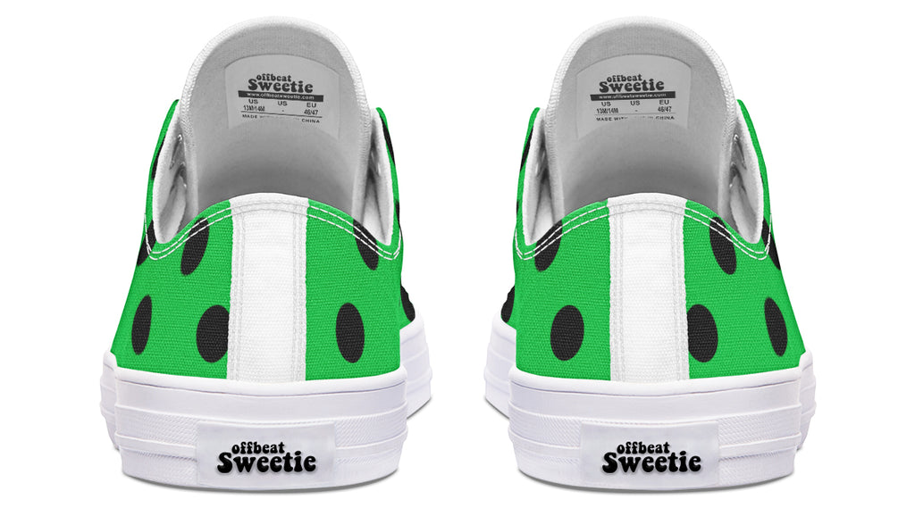 Lucky Green Polka Dot Low Tops