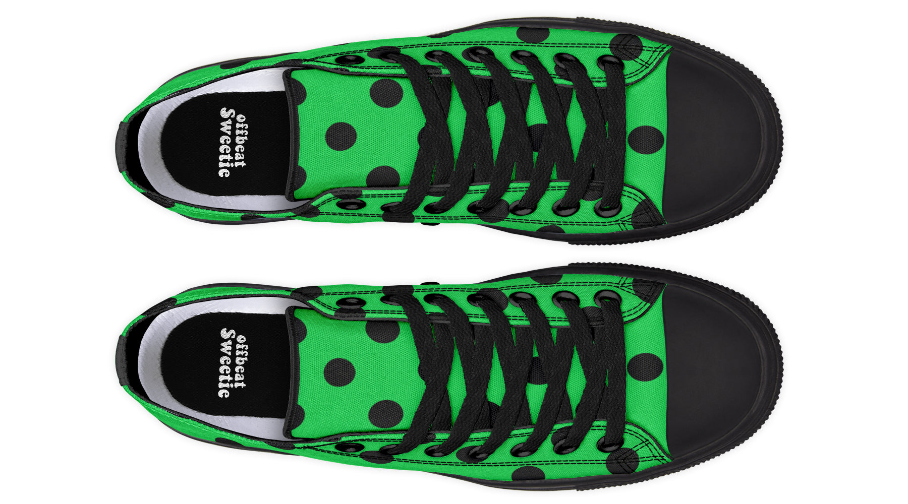Lucky Green Polka Dot Low Tops