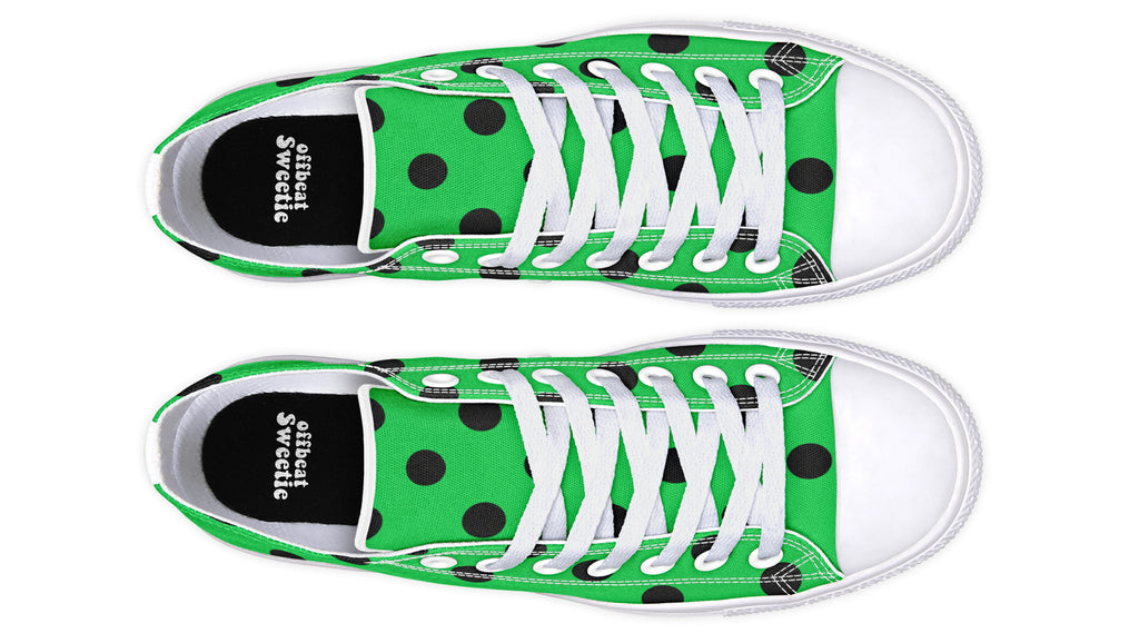 Lucky Green Polka Dot Low Tops