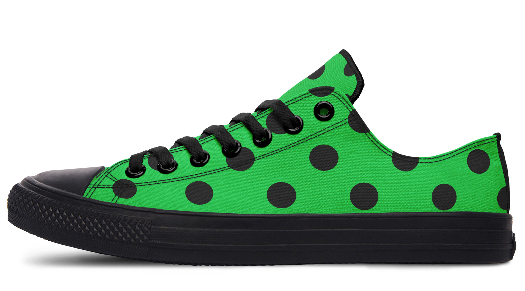 Lucky Green Polka Dot Low Tops (Wide)