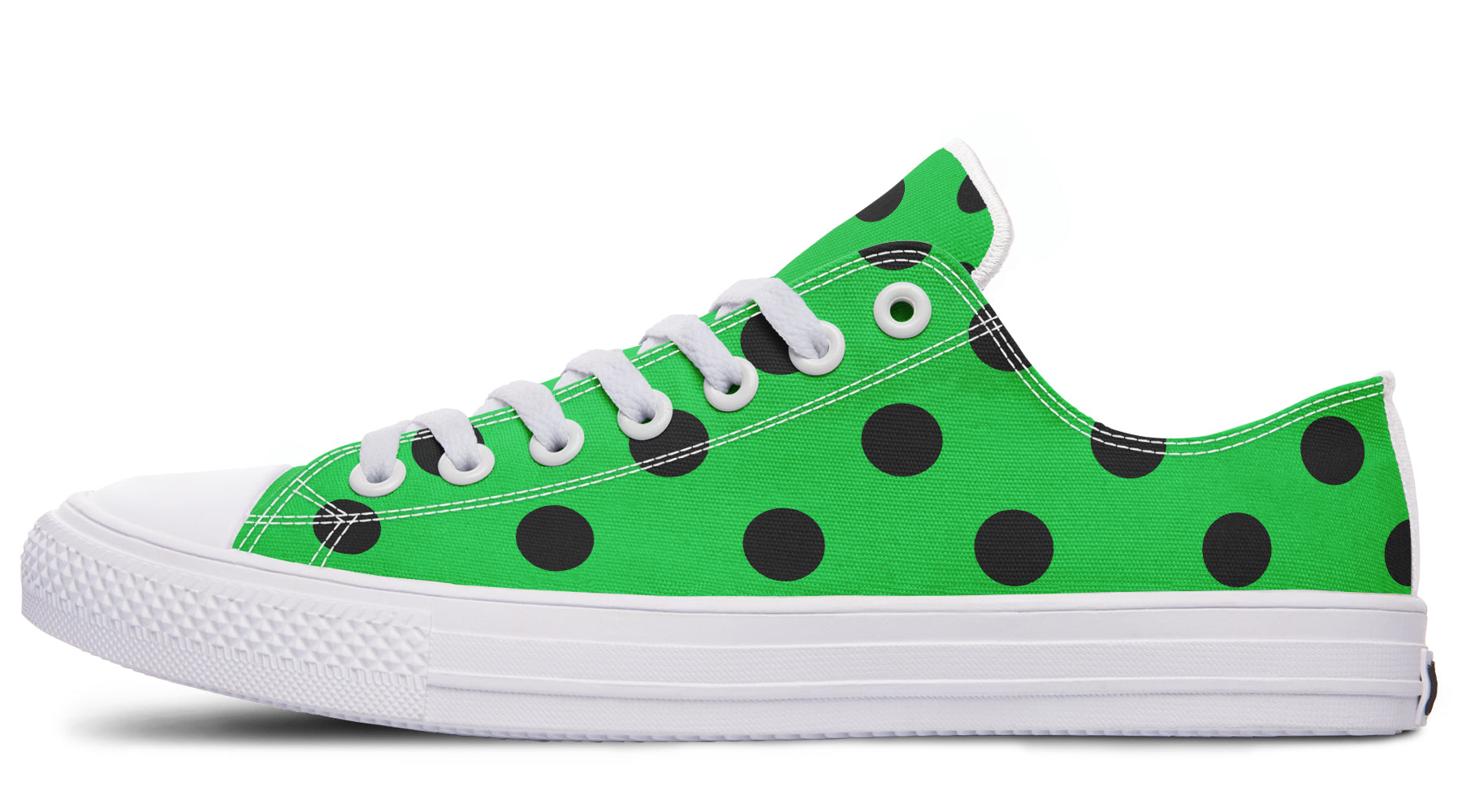 Lucky Green Polka Dot Low Tops (Wide)