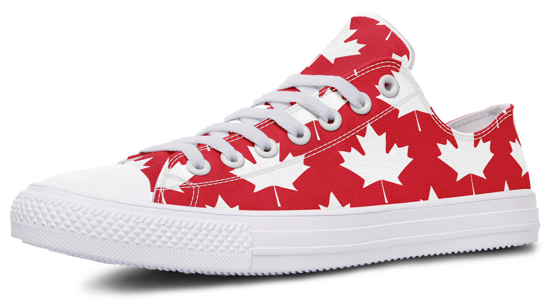 Maple Leaves Red Low Tops - Offbeat Sweetie