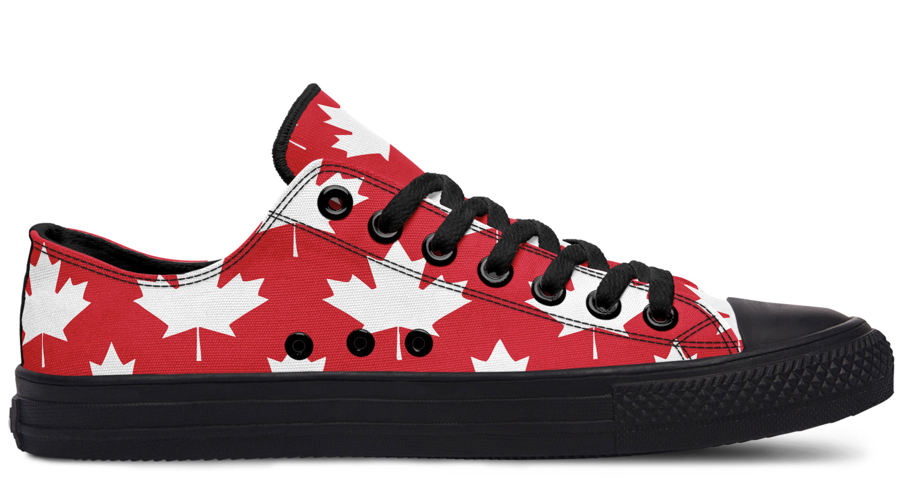 Maple Leaves Red Low Tops - Offbeat Sweetie