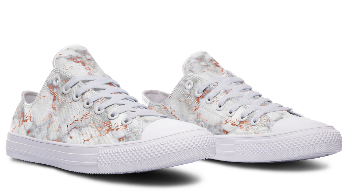 Marble Blush Low Tops - Offbeat Sweetie