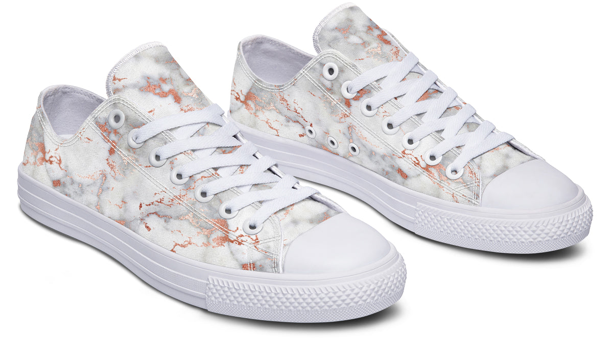Marble Blush Low Tops - Offbeat Sweetie