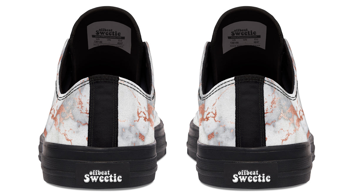 Marble Blush Low Tops - Offbeat Sweetie