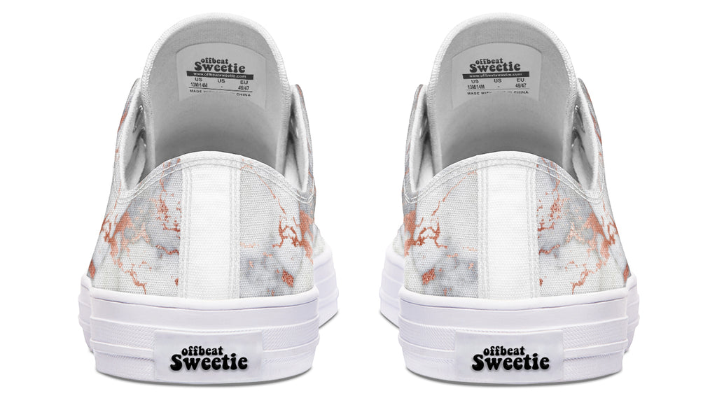 Marble Blush Low Tops - Offbeat Sweetie