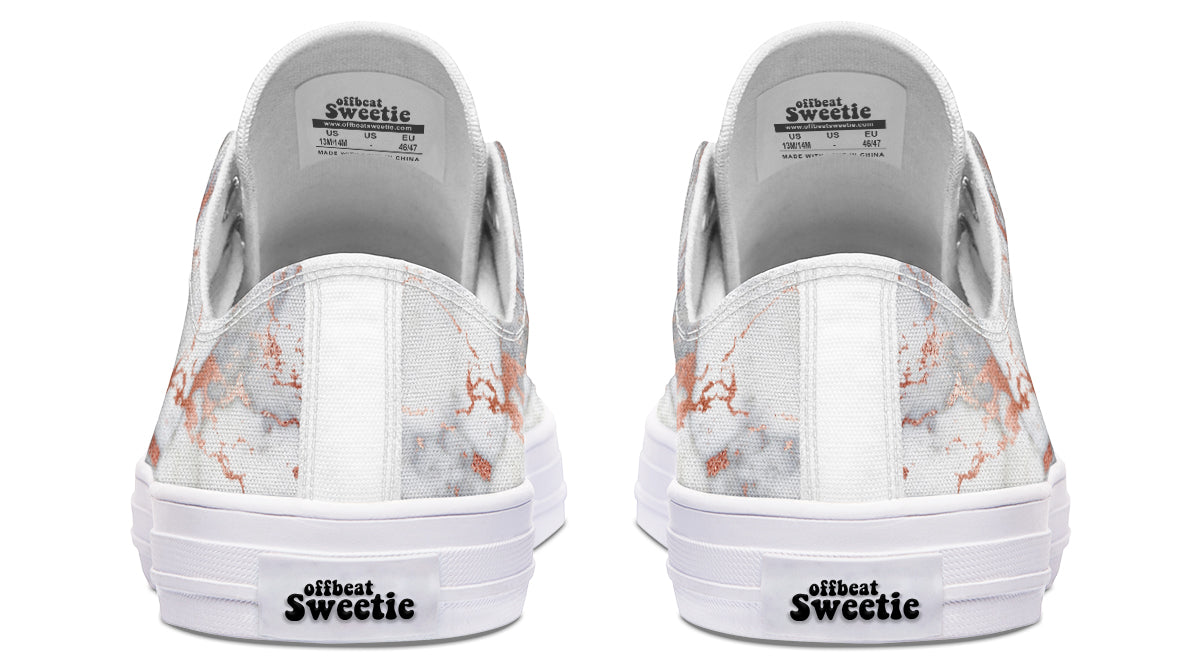 Marble Blush Low Tops - Offbeat Sweetie