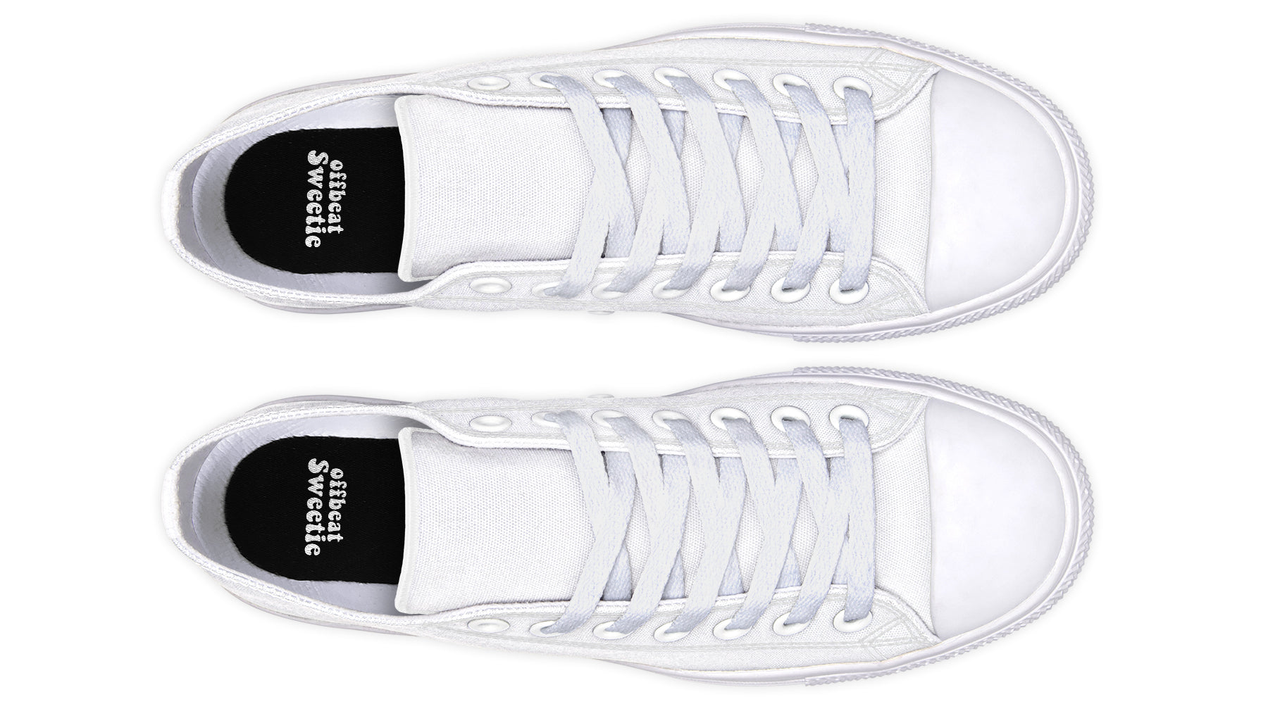 Marshmallow White Low Tops (Wide)