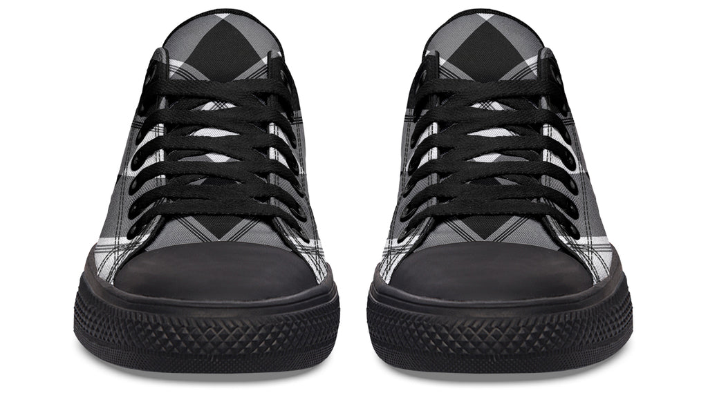 Black And White Plaid Low Tops