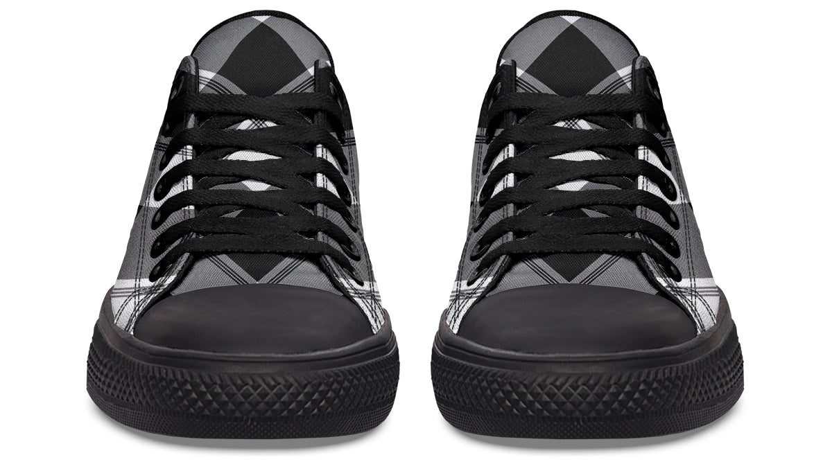 Black And White Plaid Low Tops