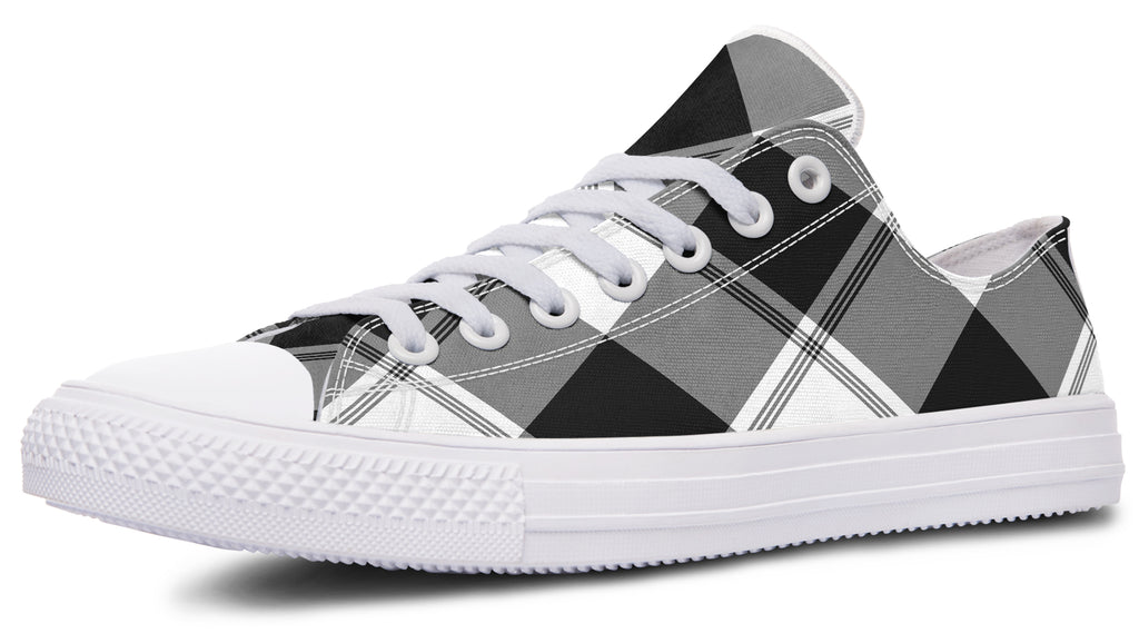 Black And White Plaid Low Tops