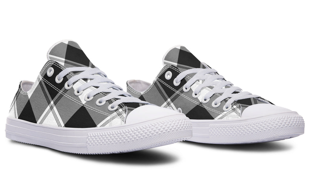 Black And White Plaid Low Tops