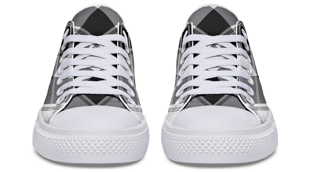 Black And White Plaid Low Tops