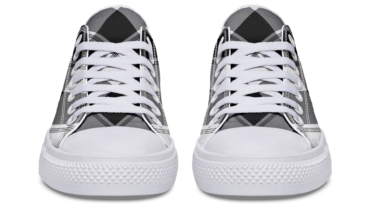 Black And White Plaid Low Tops