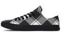 Black And White Plaid Low Tops