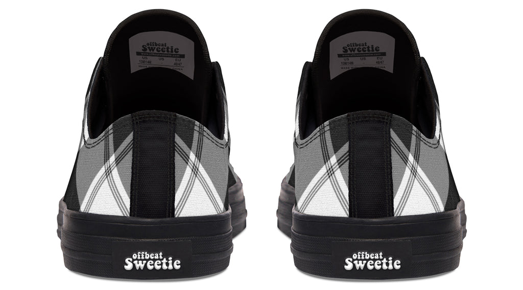 Black And White Plaid Low Tops
