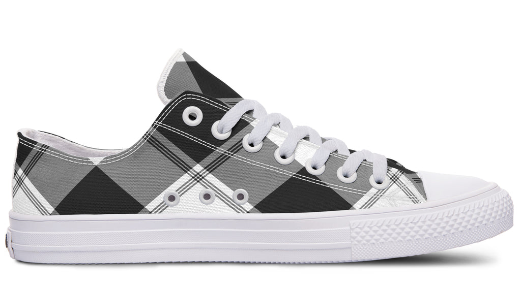 Black And White Plaid Low Tops