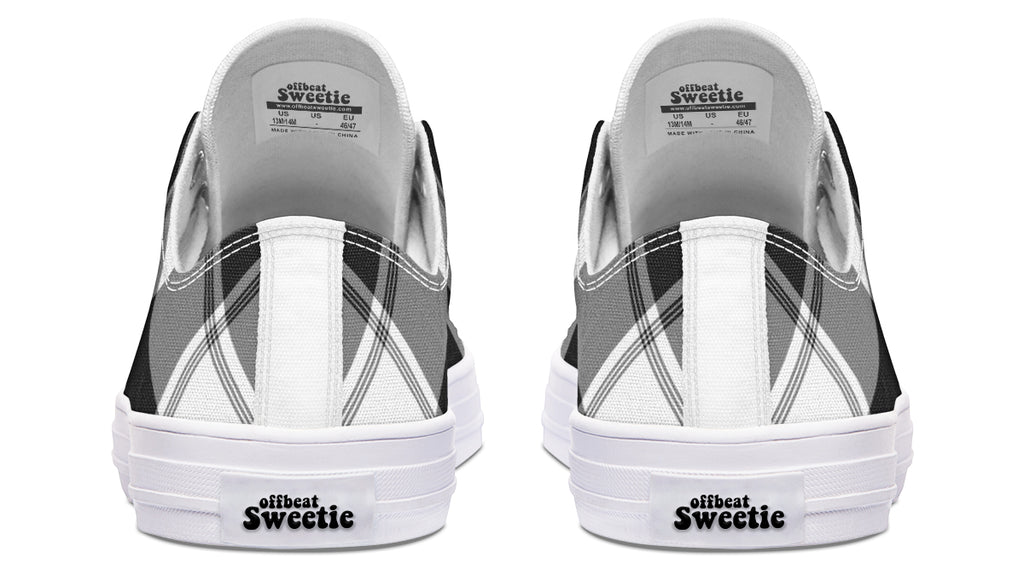 Black And White Plaid Low Tops