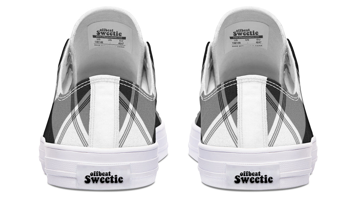 Black And White Plaid Low Tops