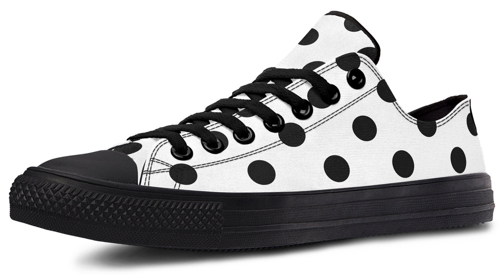 Marshmallow White Polka Dot Low Tops