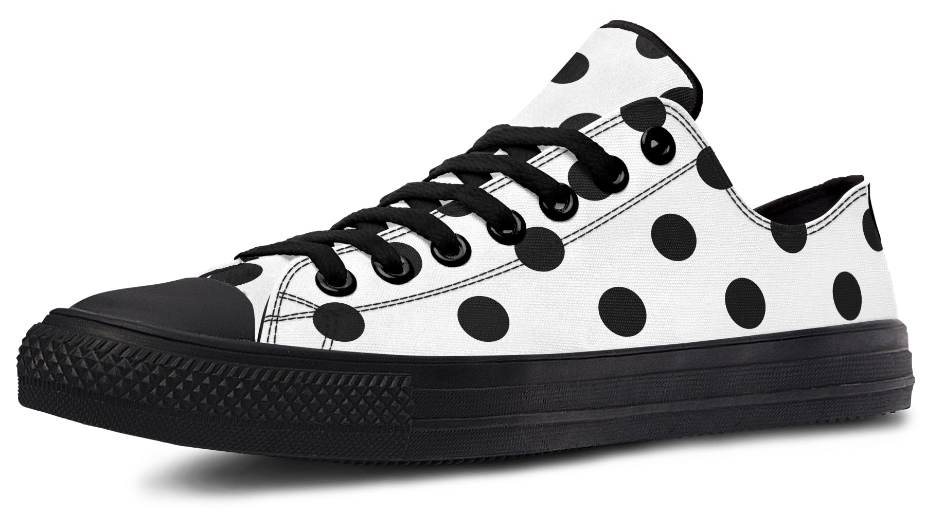 Marshmallow White Polka Dot Low Tops