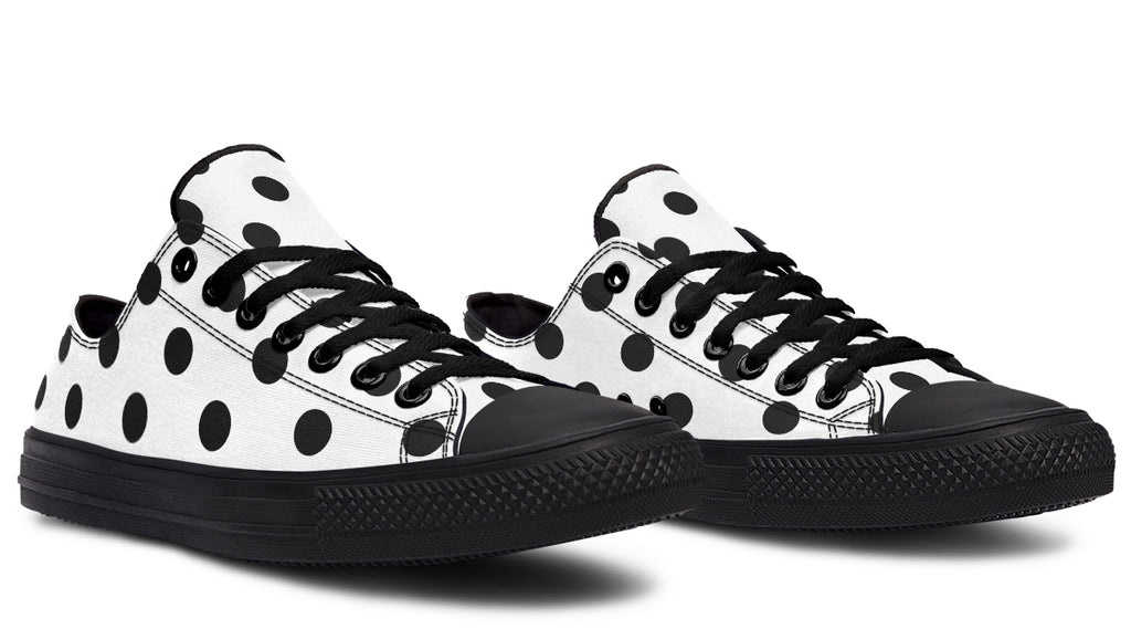 Marshmallow White Polka Dot Low Tops