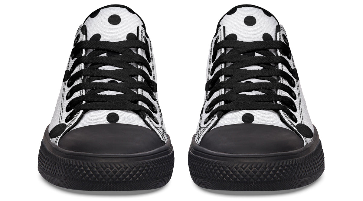 Marshmallow White Polka Dot Low Tops