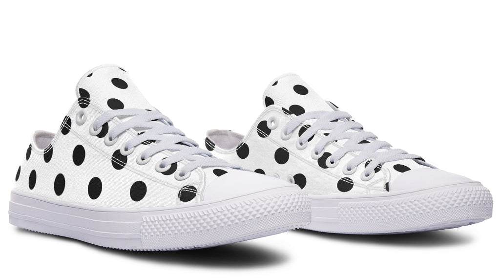 Marshmallow White Polka Dot Low Tops