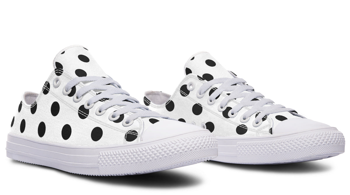 Marshmallow White Polka Dot Low Tops