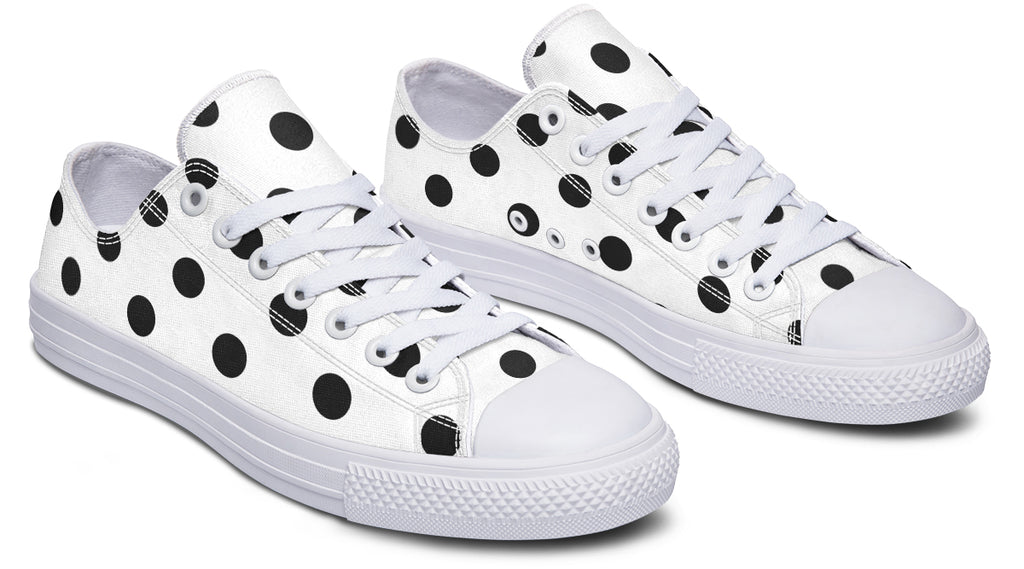 Marshmallow White Polka Dot Low Tops