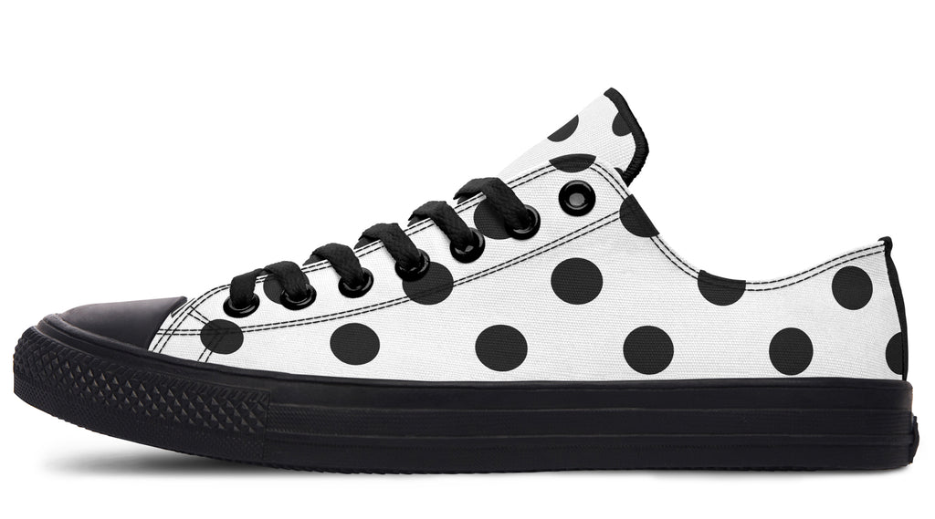 Marshmallow White Polka Dot Low Tops
