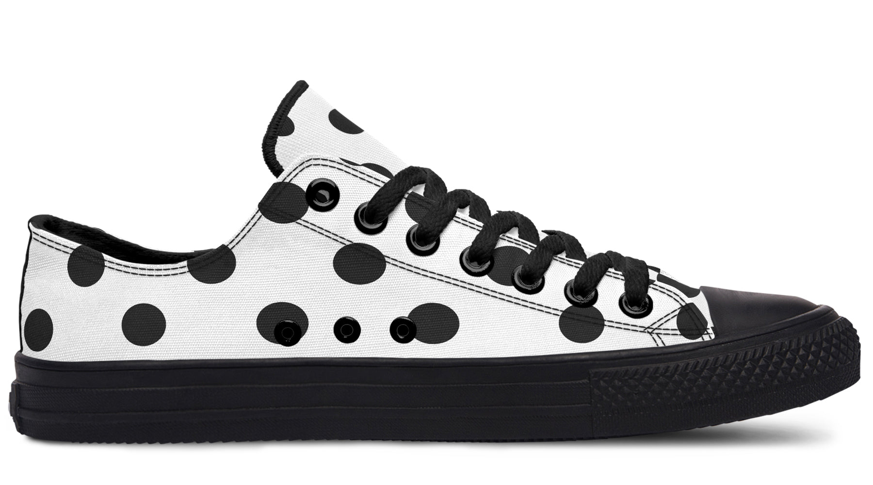 Marshmallow White Polka Dot Low Tops