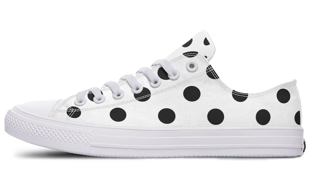 Marshmallow White Polka Dot Low Tops