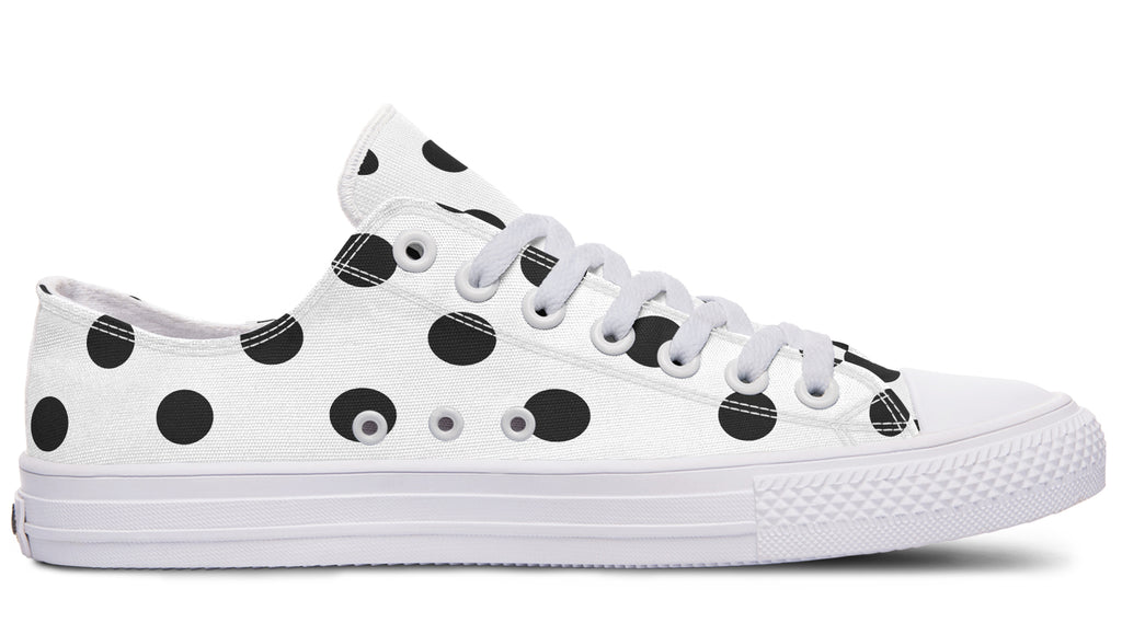 Marshmallow White Polka Dot Low Tops