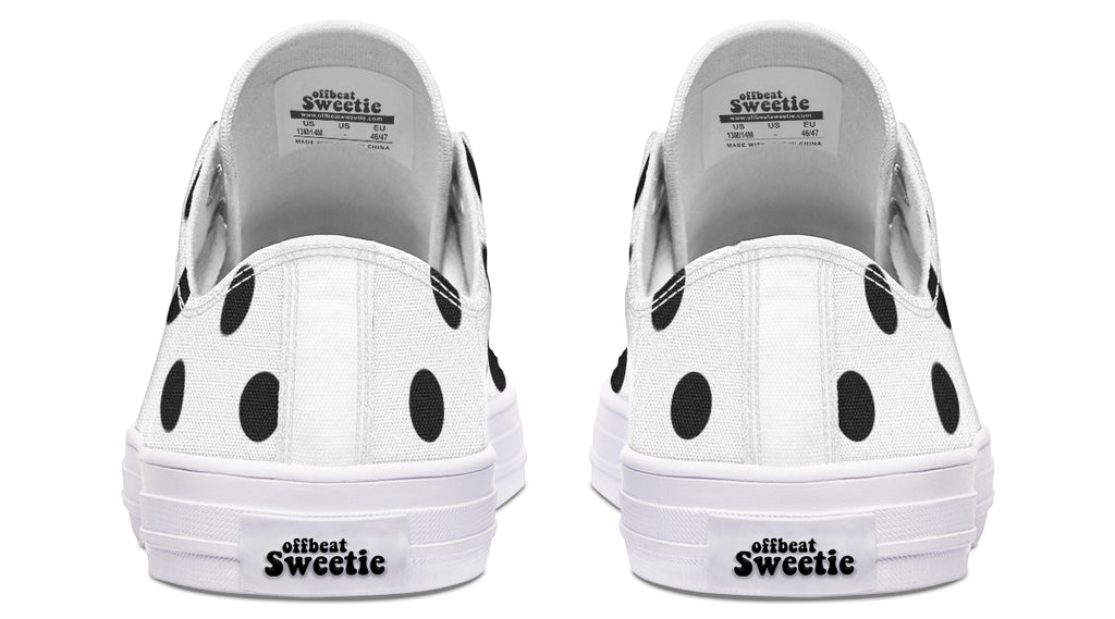 Marshmallow White Polka Dot Low Tops