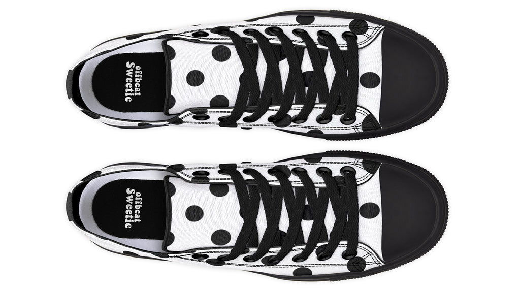 Marshmallow White Polka Dot Low Tops