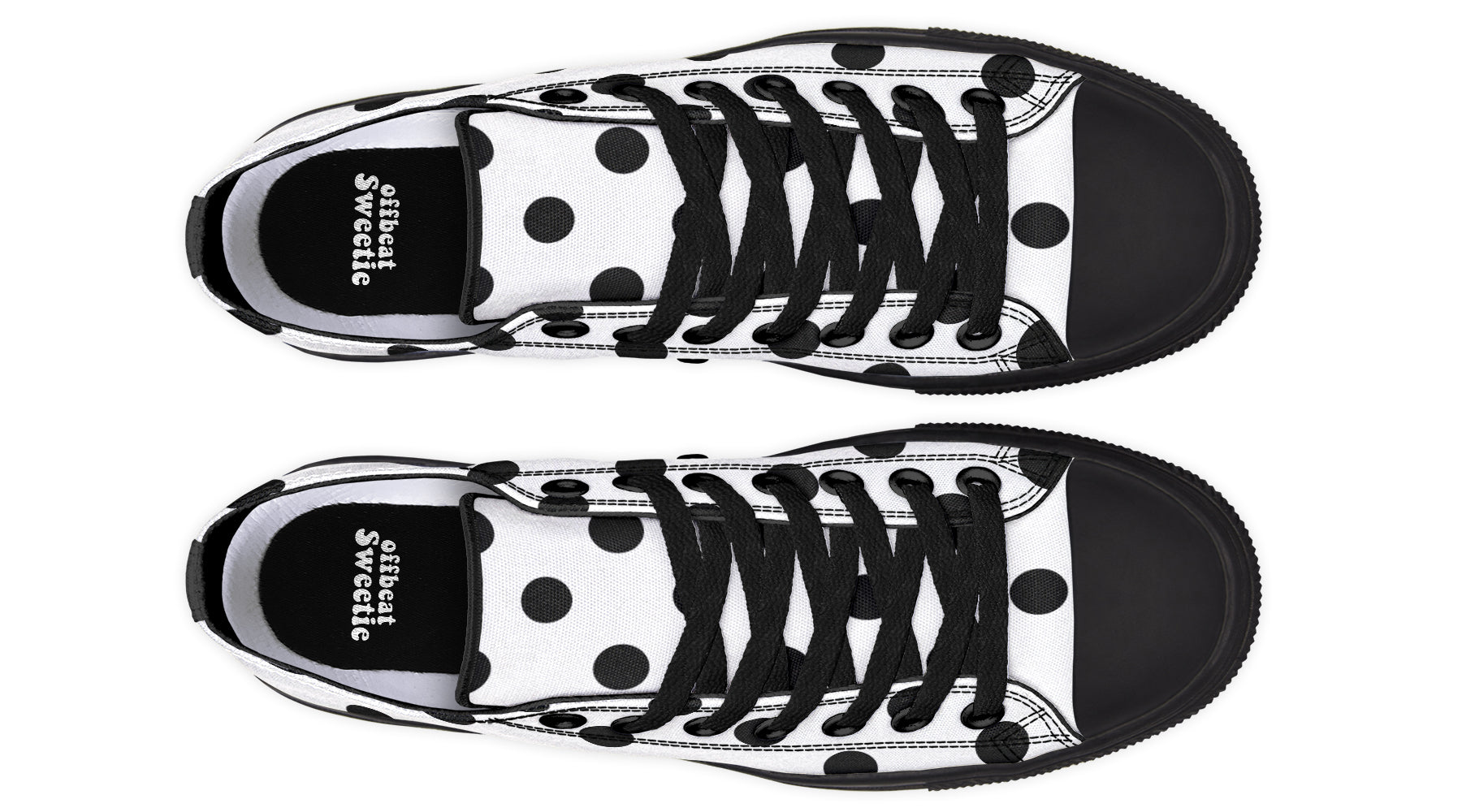 Marshmallow White Polka Dot Low Tops