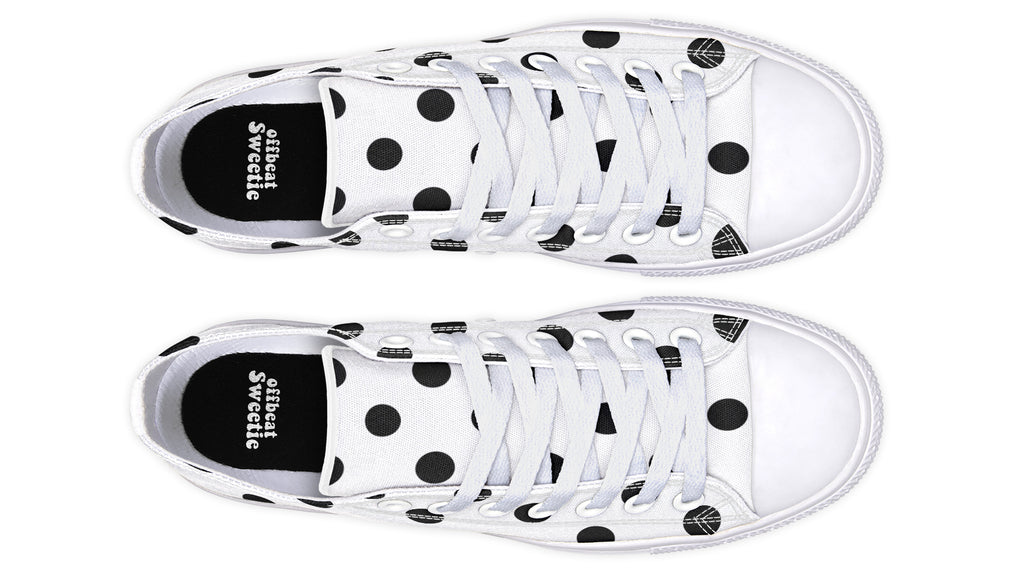 Marshmallow White Polka Dot Low Tops