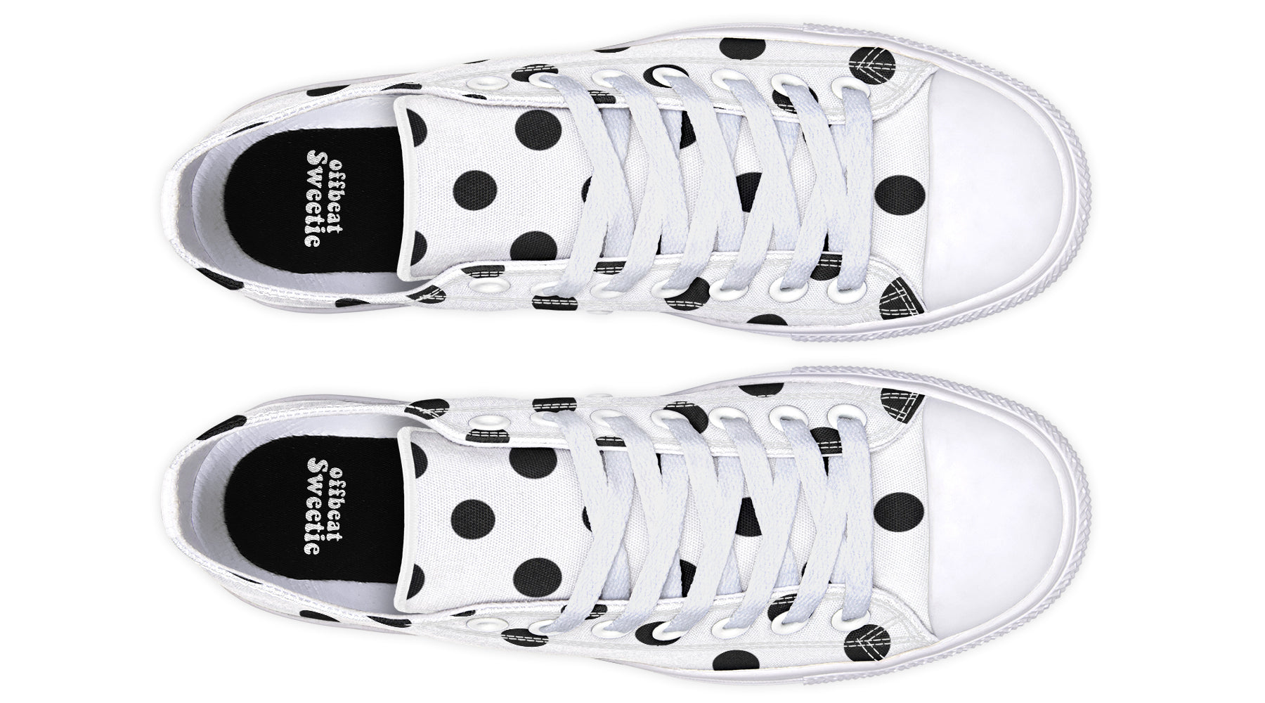 Marshmallow White Polka Dot Low Tops