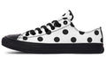 Marshmallow White Polka Dot Low Tops (Wide)