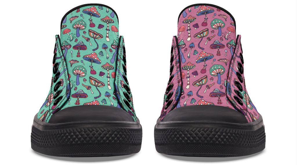 Mismatched Mushrooms Low Tops (Wide)