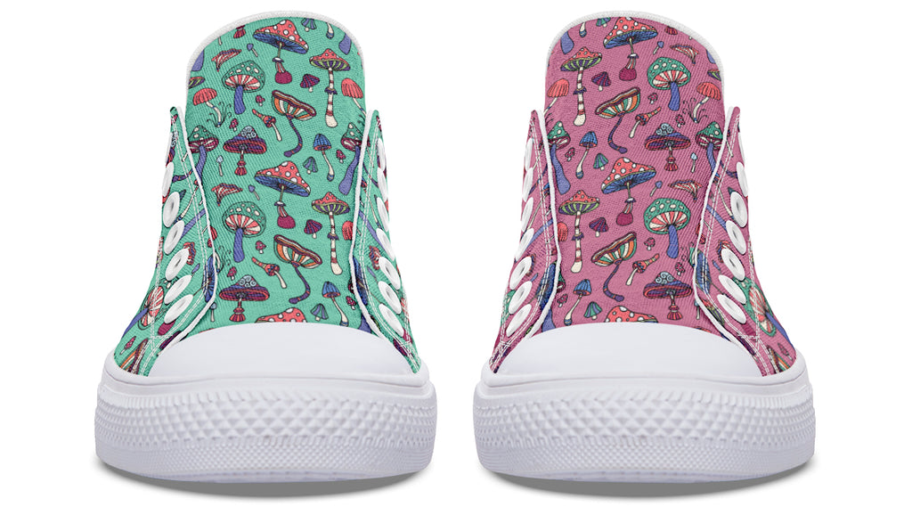 Mismatched Mushrooms Low Tops (Wide)