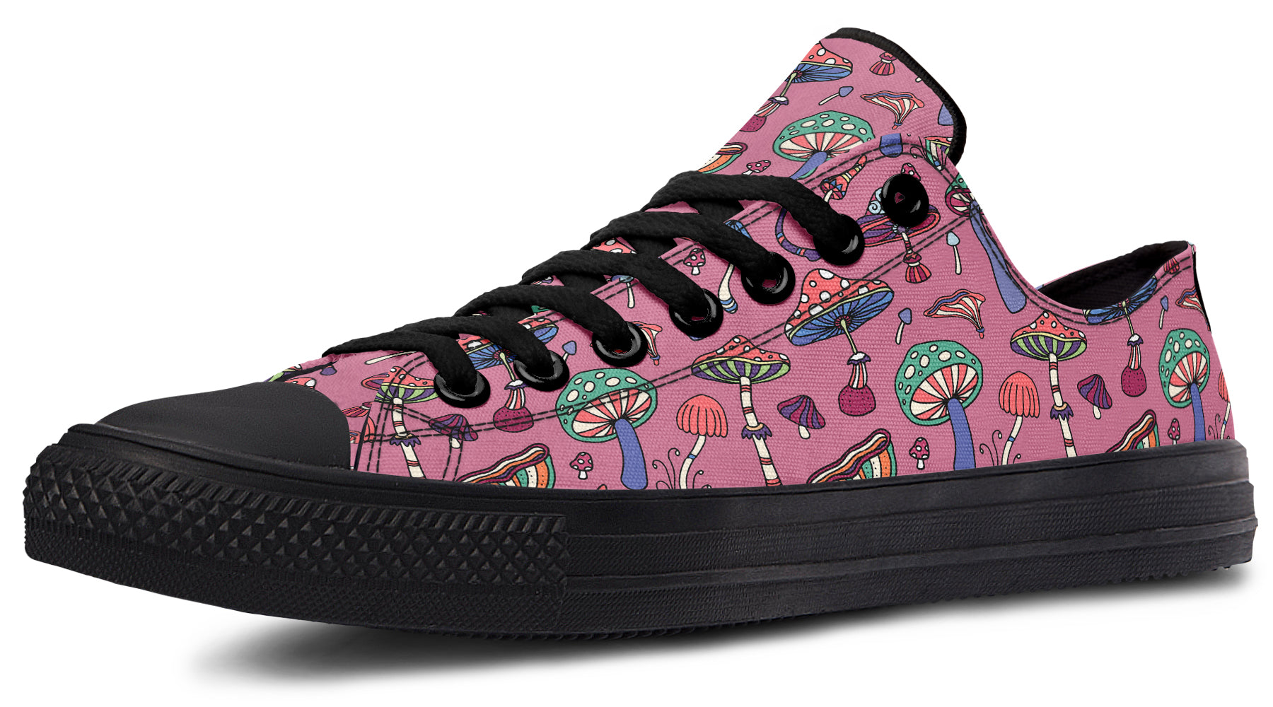 Mismatched Mushrooms Low Tops - Offbeat Sweetie