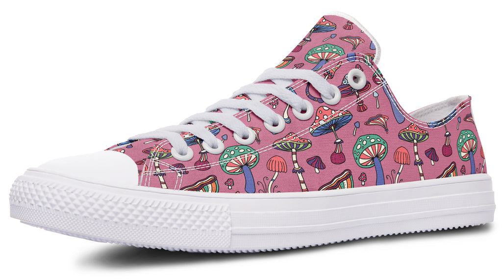 Mismatched Mushrooms Low Tops - Offbeat Sweetie