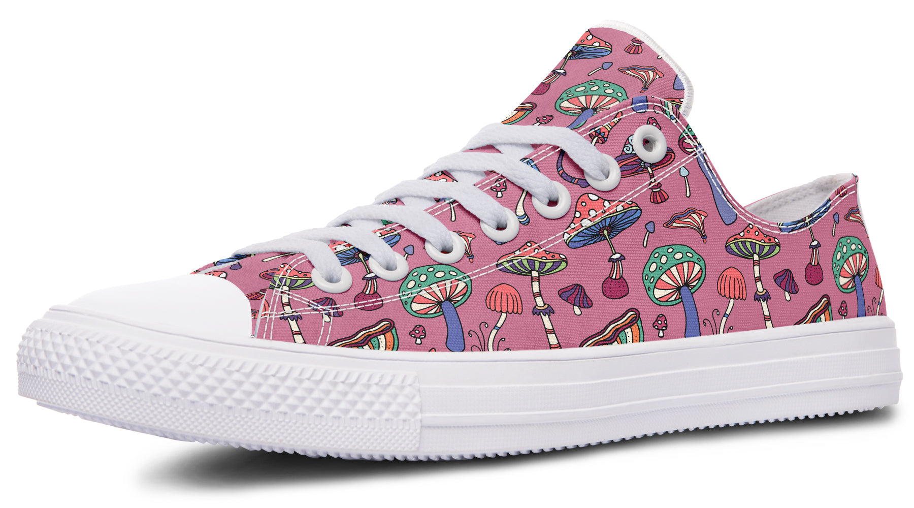 Mismatched Mushrooms Low Tops - Offbeat Sweetie