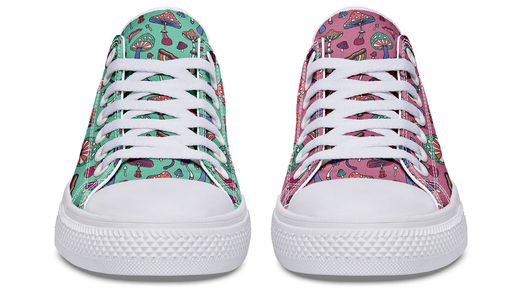 Mismatched Mushrooms Low Tops - Offbeat Sweetie