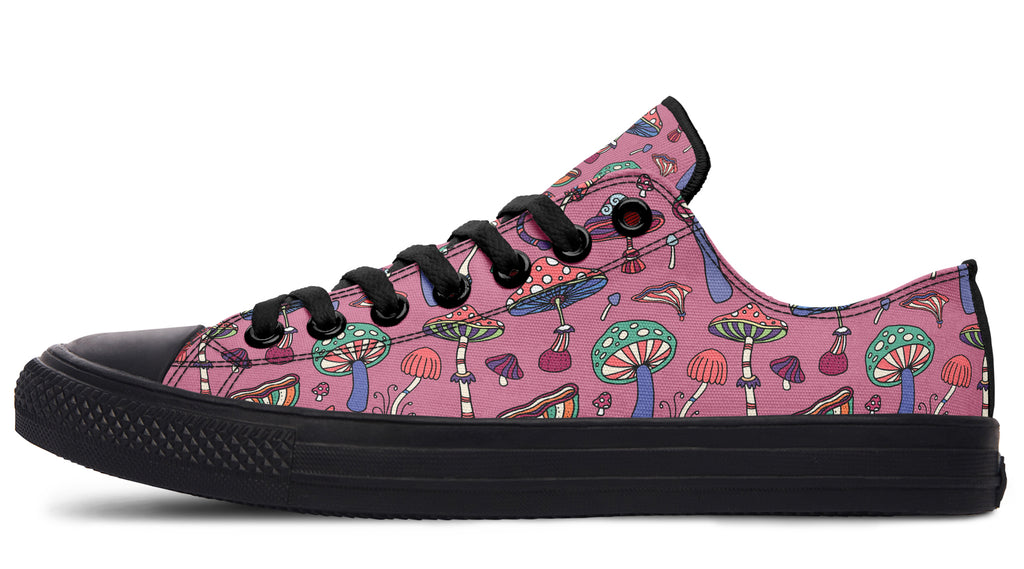 Mismatched Mushrooms Low Tops - Offbeat Sweetie