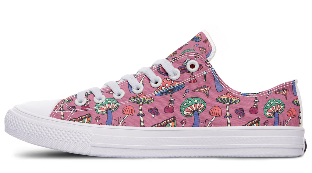 Mismatched Mushrooms Low Tops - Offbeat Sweetie