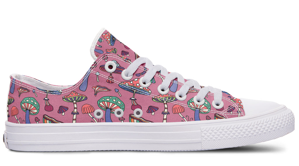 Mismatched Mushrooms Low Tops - Offbeat Sweetie